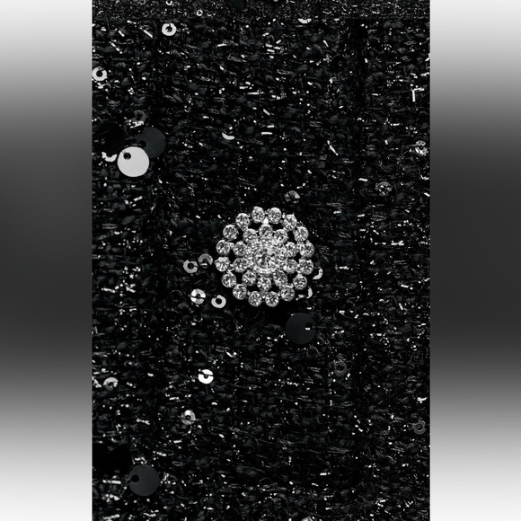 ZARA STRUCTURED SEQUINED MINI DRESS - Picture 8 of 8